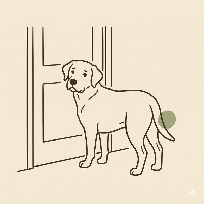 A dog with irregular digestion